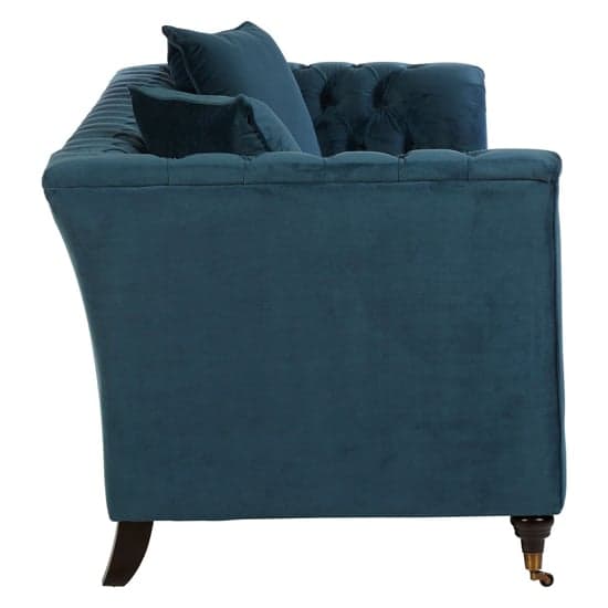 Dartford Upholstered Velvet 3 Seater Sofa In Midnight Blue_3