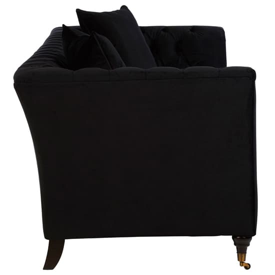 Dartford Upholstered Velvet 3 Seater Sofa In Onyx Black_3