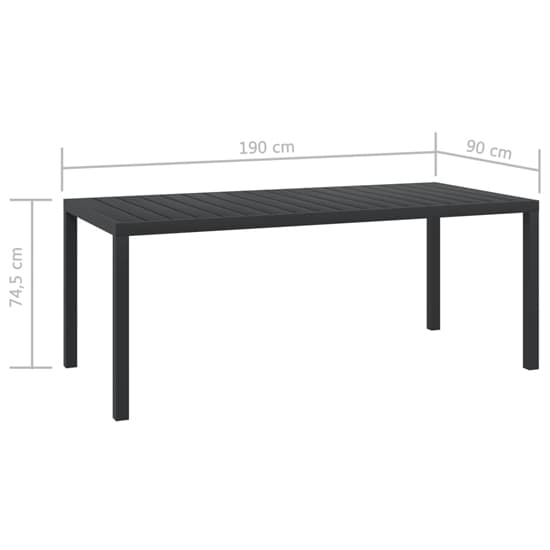 Darwen Aluminium Garden Dining Table Large In Black_4