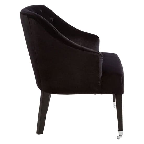 Darwo Upholstered Velvet Armchair In Black_3