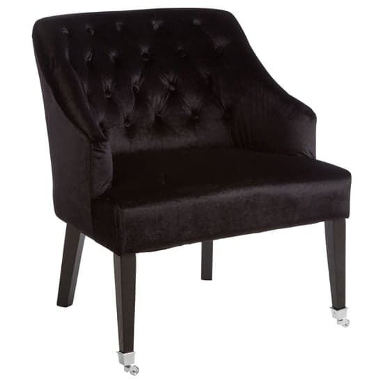Darwo Upholstered Velvet Armchair In Black_1