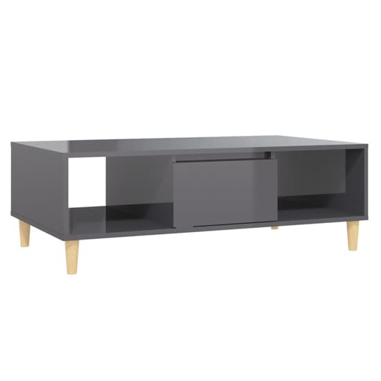 Dastan High Gloss Coffee Table With 1 Door In Grey_3