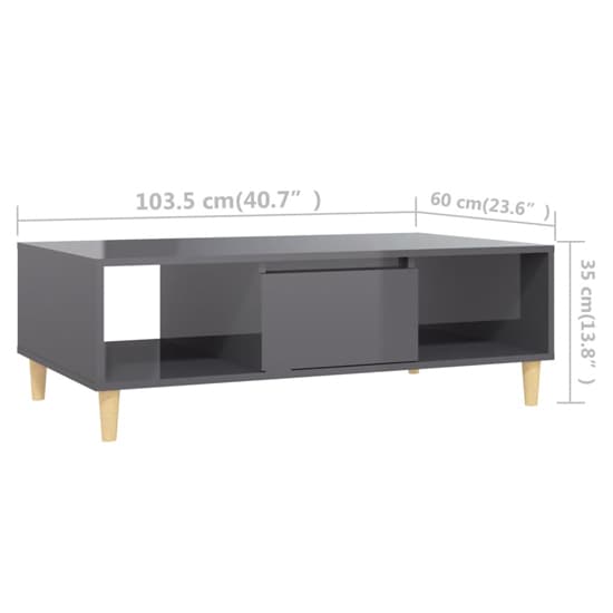 Dastan High Gloss Coffee Table With 1 Door In Grey_7