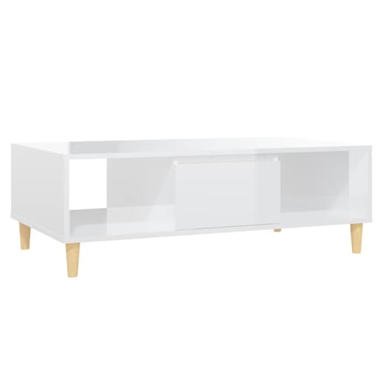 Dastan High Gloss Coffee Table With 1 Door In White_3