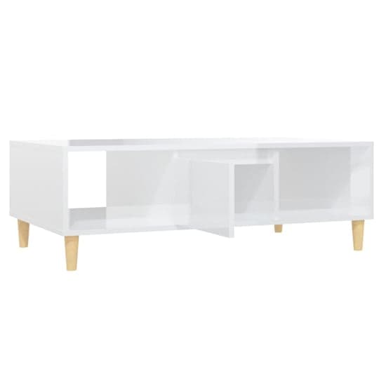 Dastan High Gloss Coffee Table With 1 Door In White_5
