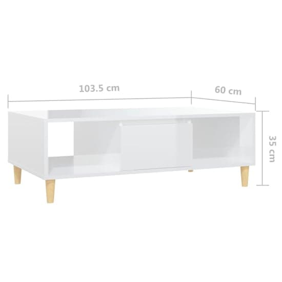 Dastan High Gloss Coffee Table With 1 Door In White_6