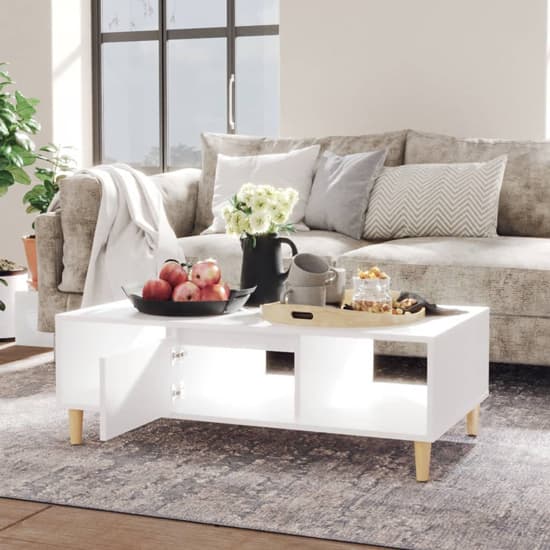 Dastan Wooden Coffee Table With 1 Door In White_2