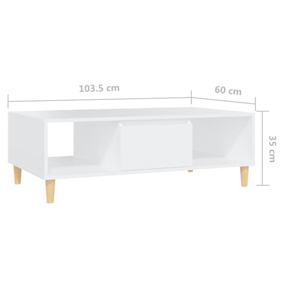 Dastan Wooden Coffee Table With 1 Door In White_6