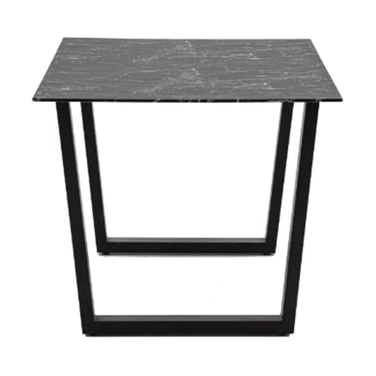 Davidsan Rectangular Glass Dining Table In Black Marble Effect_3