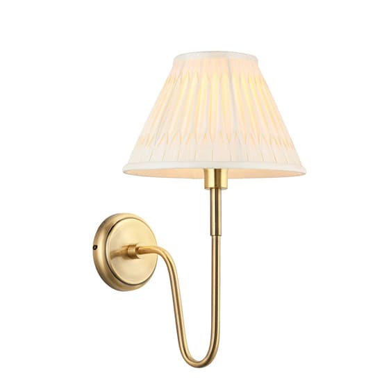 Davis And Chatsworth Ivory Shade Wall Light In Antique Brass_6