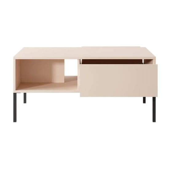Davis Wooden Coffee Table With 2 Drawers In Beige_5