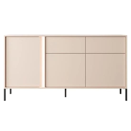 Davis Wooden Sideboard 3 Doors 2 Drawers In Beige With LED_2