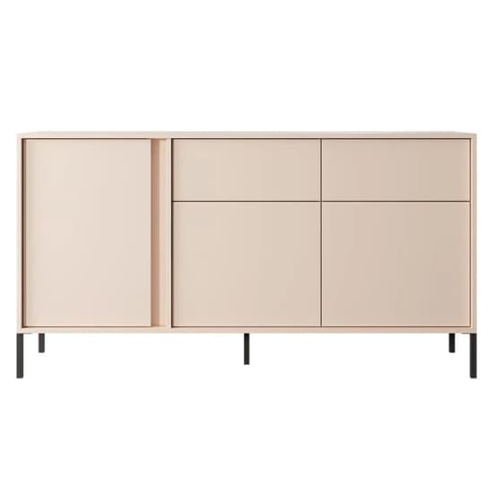 Davis Wooden Sideboard 3 Doors 2 Drawers In Beige With LED_3