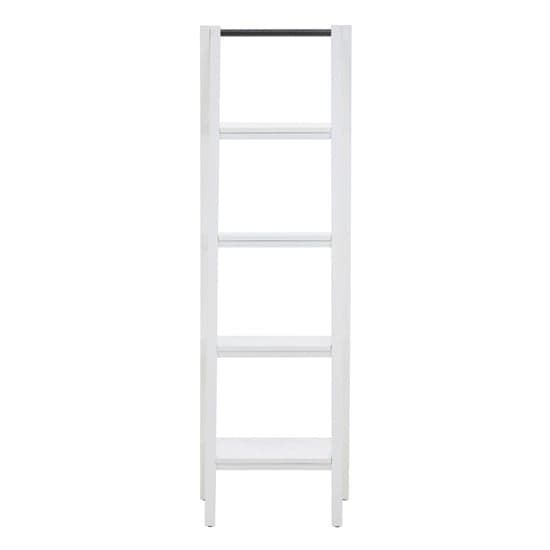 Davoca wooden  Shelf 4 Tiers Ladder Shelving Unit In White_2