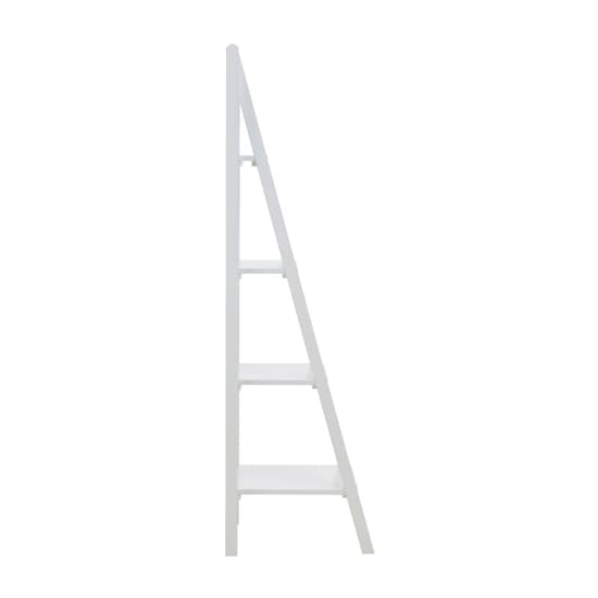 Davoca wooden  Shelf 4 Tiers Ladder Shelving Unit In White_3