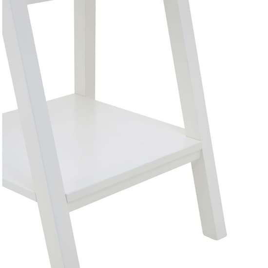Davoca wooden  Shelf 4 Tiers Ladder Shelving Unit In White_6