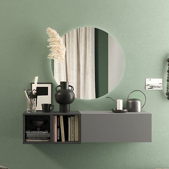Davon Wall Hung Hallway Furniture Set In Slate And Piombo_1