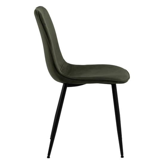 Davos Olive Green Fabric Dining Chairs In Pair_3