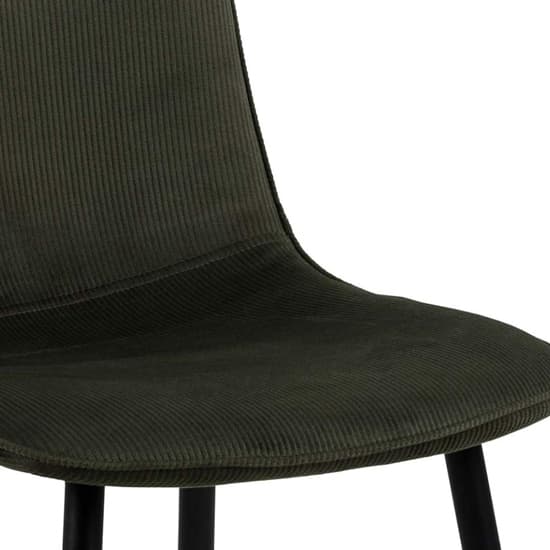Davos Olive Green Fabric Dining Chairs In Pair_5