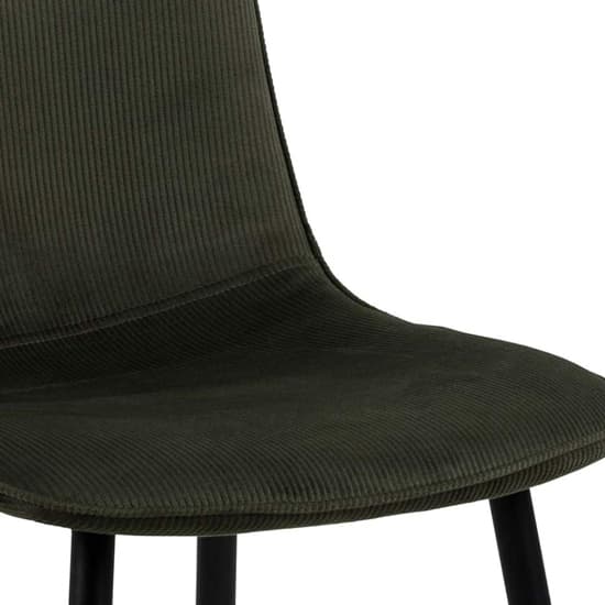 Davos Olive Green Fabric Dining Chairs In Pair Furniture in Fashion