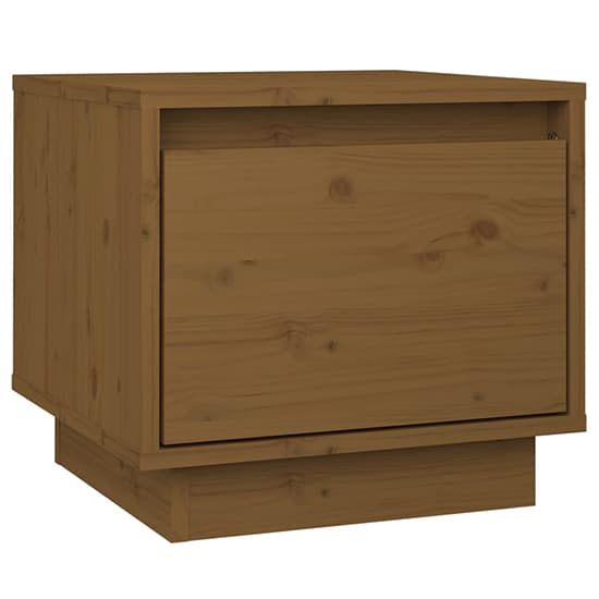 Dawes Solid Pinewood Bedside Cabinet With 1 Drawer In Brown_3
