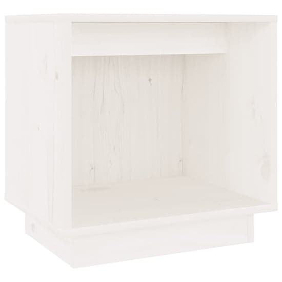 Dawes Solid Pinewood Bedside Cabinet In White_2
