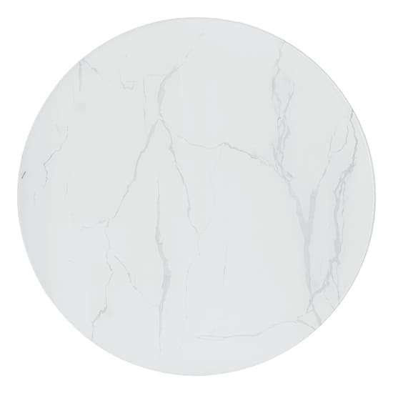 Daytona Round Glass Dining Table In Diva Marble Effect_7