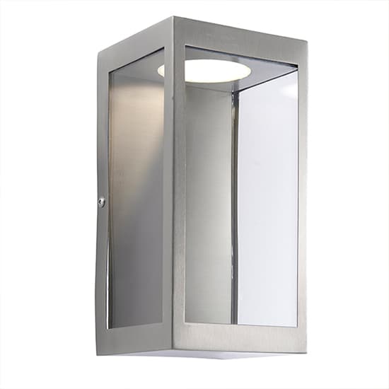Dean LED Glass Panels Wall Light In Brushed Stainless Steel_2