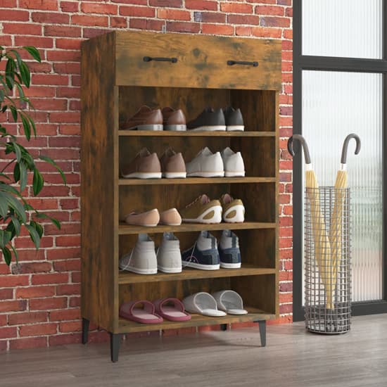 Decatur Wooden Shoe Storage Rack In Smoked Oak_1