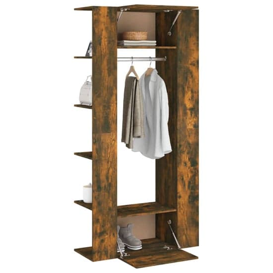 Deion Wooden Hallway Storage Cabinet In Smoked Oak_4