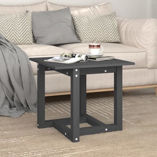 Delaney Square Pine Wood Coffee Table In Grey_1