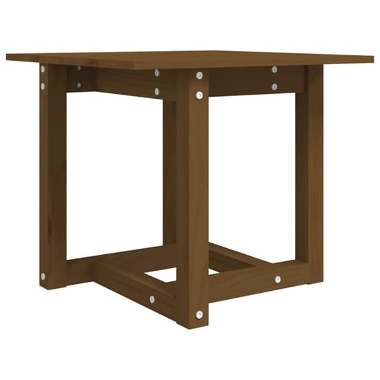 Delaney Square Pine Wood Coffee Table In Honey Brown_3