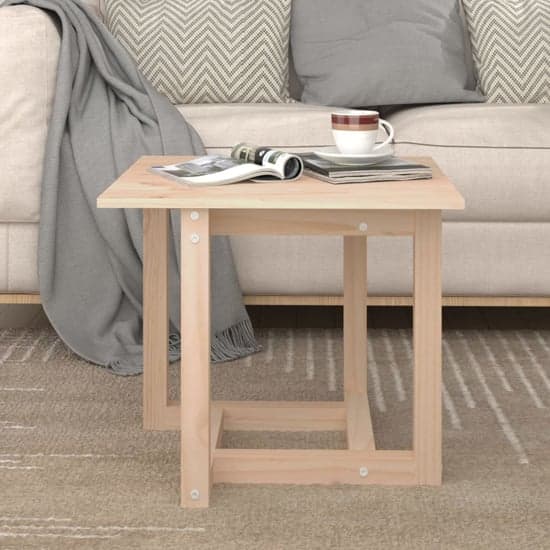 Delaney Square Pine Wood Coffee Table In Natural_2