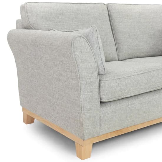Delft Fabric 2 Seater Sofa With Wooden Frame In Grey_3
