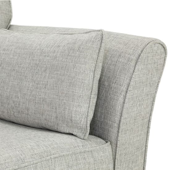 Delft Fabric 2 Seater Sofa With Wooden Frame In Grey_4