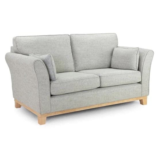 Delft Fabric 2 Seater Sofa With Wooden Frame In Grey_1