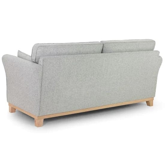 Delft Fabric 3 Seater Sofa With Wooden Frame In Grey_2