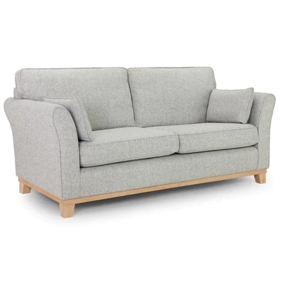 Delft Fabric 3 Seater Sofa With Wooden Frame In Grey_1