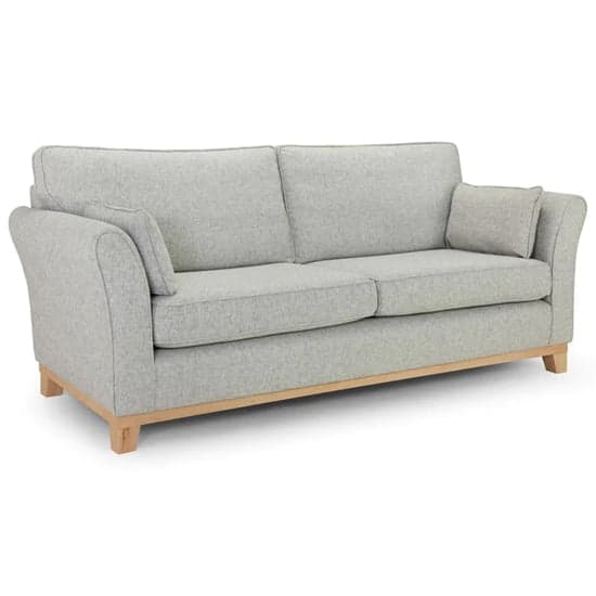 Delft Fabric 4 Seater Sofa With Wooden Frame In Grey_1