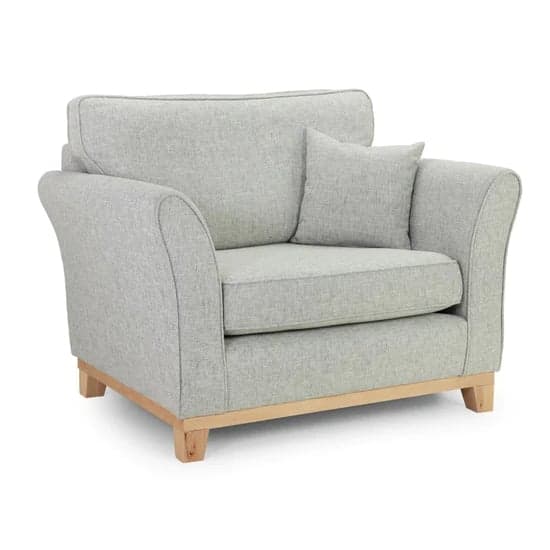 Delft Fabric Armchair With Wooden Frame In Grey_1