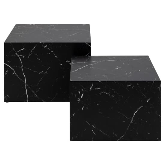 Delft Wooden Set Of 2 Coffee Tables In Black Marble Effect_3