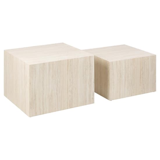Delft Wooden Set Of 2 Coffee Tables In Travertine_2