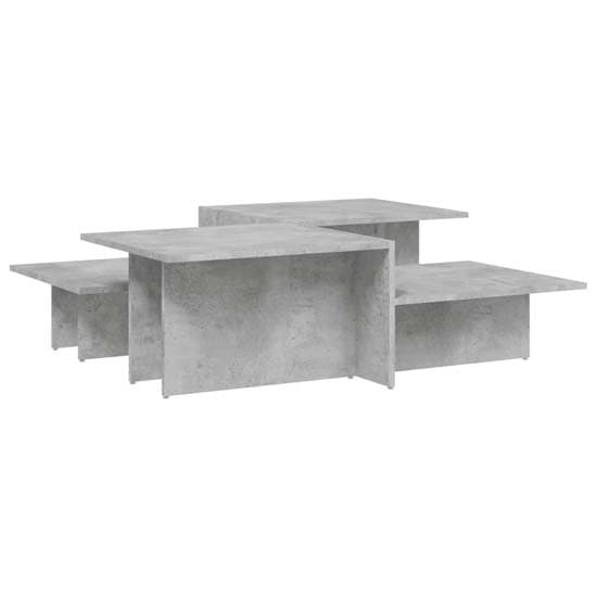 Delft Wooden Set Of 2 Coffee Tables In Concrete Effect_2