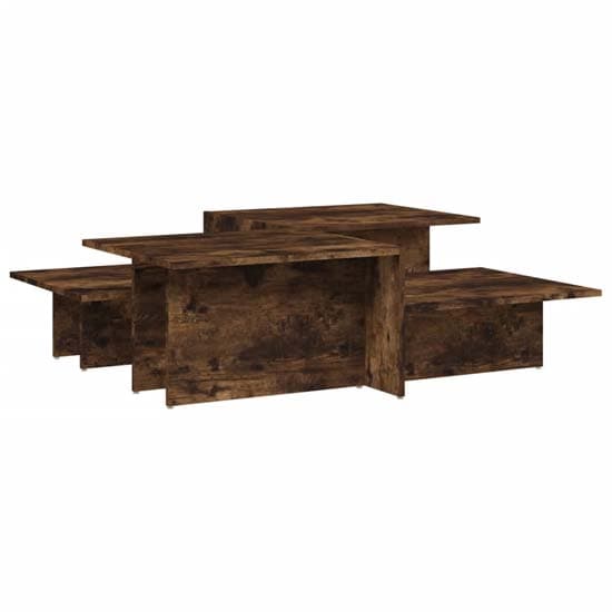 Delft Wooden Set Of 2 Coffee Tables In Smoked Oak_2