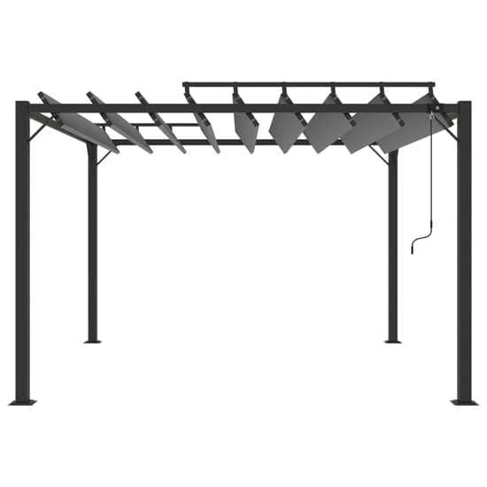 Delia Fabric 3m x 3m Gazebo With Louvered Roof In Anthracite_3