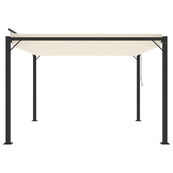 Delia Fabric 3m x 3m Gazebo With Louvered Roof In Cream_4