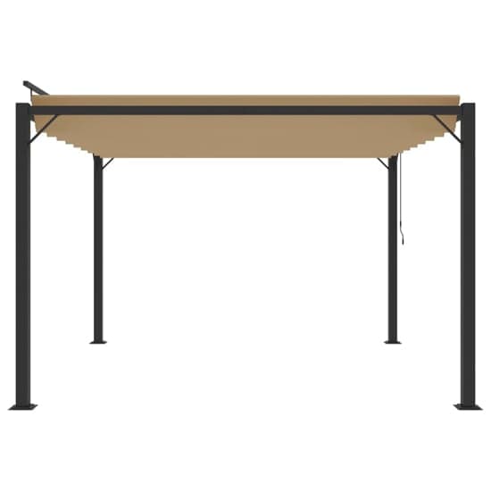 Delia Fabric 3m x 3m Gazebo With Louvered Roof In Taupe_4