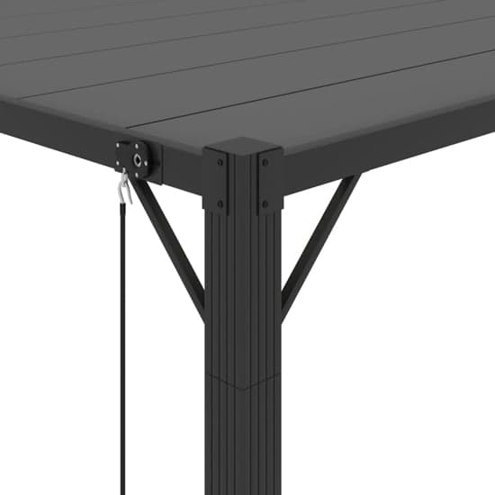 Delia Fabric 3m x 4m Gazebo With Louvered Roof In Anthracite_7