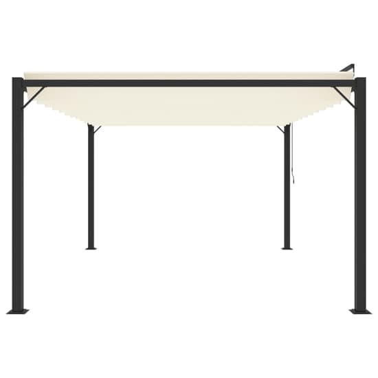 Delia Fabric 3m x 4m Gazebo With Louvered Roof In Cream_4