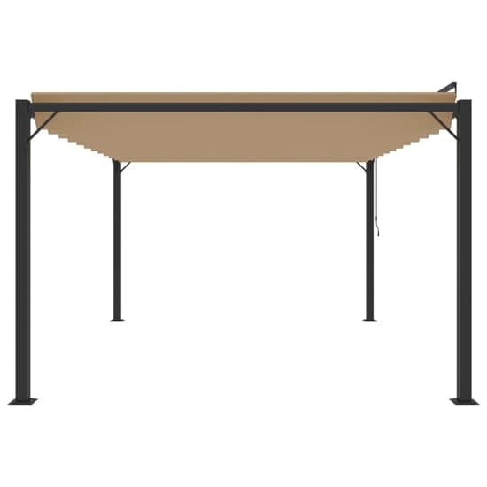 Delia Fabric 3m x 4m Gazebo With Louvered Roof In Taupe_4